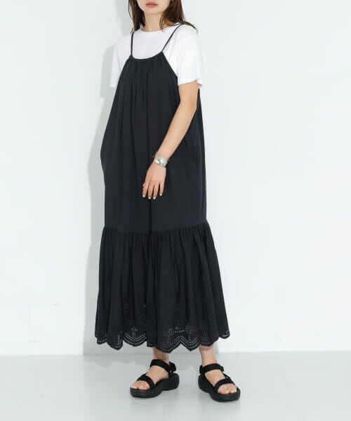 ＊＊Sonny Label / サニーレーベル ワンピース | シフリーコットンキャミワンピース（ブラック）