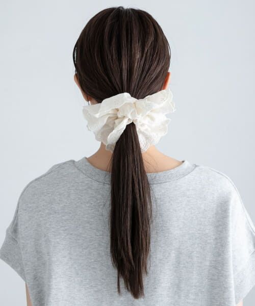 ＊＊Sonny Label / サニーレーベル ヘアゴム・シュシュ | コットンレースシュシュ（ホワイト）