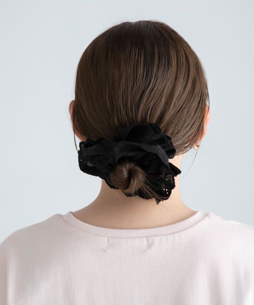 ＊＊Sonny Label / サニーレーベル ヘアゴム・シュシュ | コットンレースシュシュ（ブラック）