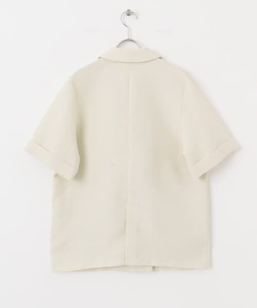 LOUNGEDRESS メッシュハーフスリーブジャケット ベージュ LOUNGEDRESS メッシュハーフスリーブジャケット ベージュ
