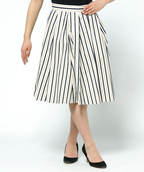 セール メモリーストライプ スカート ミニ ひざ丈スカート S Size Onward 小さいサイズ エスサイズオンワード ファッション通販 タカシマヤファッションスクエア