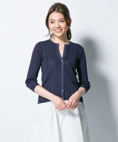 【洗える！】シンセティックファイバー ニットカーディガン