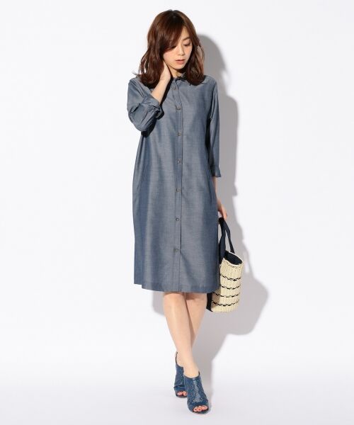 セール 洗える Ten Peダンガリー ワンピース ミニ丈 ひざ丈ワンピース S Size Onward 小さいサイズ エスサイズオンワード ファッション通販 タカシマヤファッションスクエア