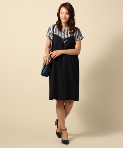 セール 洗える ステファニーストレッチ キャミワンピース スリップドレス ミニ丈 ひざ丈ワンピース S Size Onward 小さいサイズ エスサイズオンワード ファッション通販 タカシマヤファッションスクエア