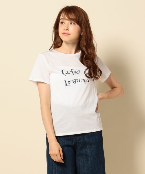 セール 洗える フレンチロゴ Tシャツ カットソー Tシャツ S Size Onward 小さいサイズ エスサイズオンワード ファッション通販 タカシマヤファッションスクエア