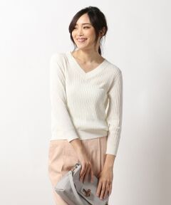 【一部店舗限定カラーあり】フローズンCO/LI Ｖネックニット