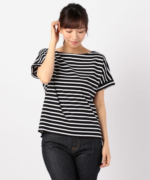 セール】 【洗える】SOFT JERSEY ボーダーカットソー （Tシャツ）｜S