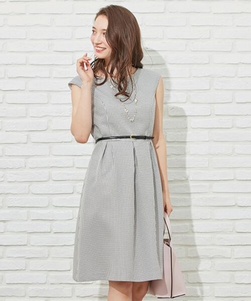 セール 洗える サマーミニチェック ワンピース ミニ丈 ひざ丈ワンピース S Size Onward 小さいサイズ エスサイズオンワード ファッション通販 タカシマヤファッションスクエア