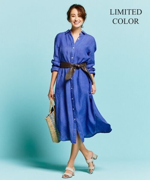 セール 18夏の一部店舗限定 Libeco Linen シャツワンピース ミニ丈 ひざ丈ワンピース S Size Onward 小さい サイズ エスサイズオンワード ファッション通販 タカシマヤファッションスクエア