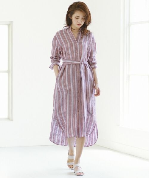 セール 18夏の一部店舗限定 Libeco Linen シャツワンピース ミニ丈 ひざ丈ワンピース S Size Onward 小さい サイズ エスサイズオンワード ファッション通販 タカシマヤファッションスクエア