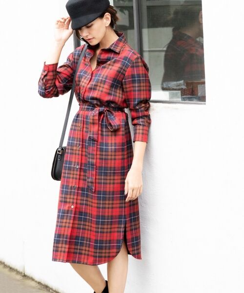 セール Lochcarron Tartan Check Clear チェック シャツワンピース ミニ丈 ひざ丈ワンピース S Size Onward 小さいサイズ エスサイズオンワード ファッション通販 タカシマヤファッションスクエア