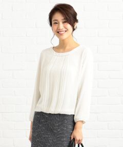 S size ONWARD(小さいサイズ) / エスサイズオンワード トップス | 【洗える】フロントプリーツシフォン ブラウス