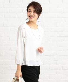 S size ONWARD(小さいサイズ) / エスサイズオンワード トップス | 【洗える】レイヤードヘム ブラウス