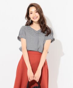 S size ONWARD(小さいサイズ) / エスサイズオンワード トップス | 【洗える】C/Cuタックスリーブ ブラウス