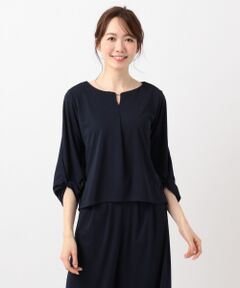 S size ONWARD(小さいサイズ) / エスサイズオンワード Tシャツ | 【UVケア・接触冷感・消臭効果】エアリードレープスムース7分丈 カットソー