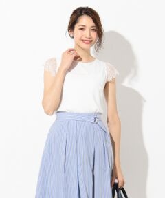 S size ONWARD(小さいサイズ) / エスサイズオンワード ニット・セーター | 【洗える】レースコンビP/O ニット