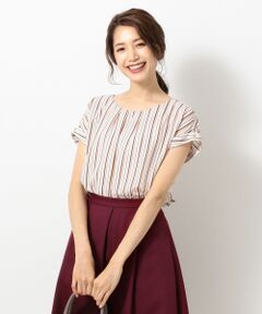 S size ONWARD(小さいサイズ) / エスサイズオンワード トップス | 【洗える】クラシカルレディストライプ ブラウス