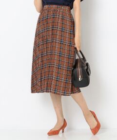 S size ONWARD(小さいサイズ) / エスサイズオンワード ミニ・ひざ丈スカート | 【洗える】オータムカラーチェックシフォン スカート