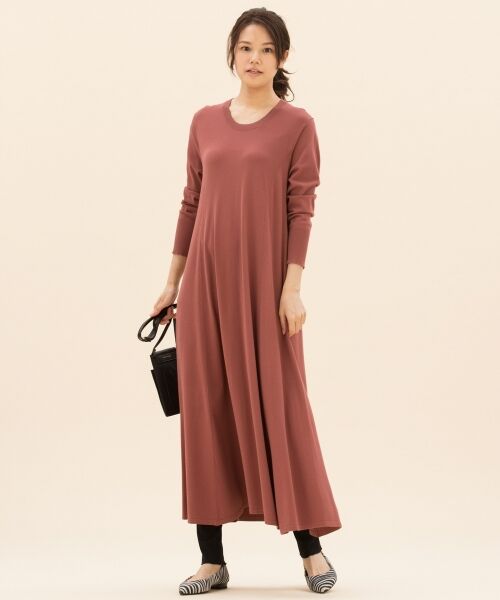 セール 中村アンさん着用 ビスコースルレックス ニットワンピース 検索番号f45 ロング マキシ丈ワンピース S Size Onward 小さいサイズ エスサイズオンワード ファッション通販 タカシマヤファッションスクエア