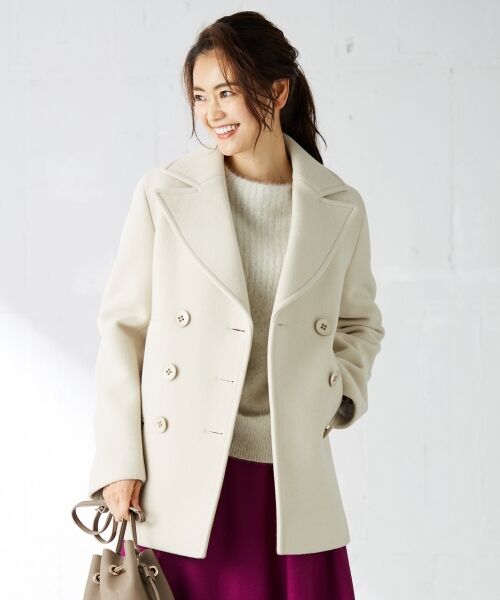 セール メルトンリバー Pコート ピーコート S Size Onward 小さいサイズ エスサイズオンワード ファッション通販 タカシマヤファッションスクエア