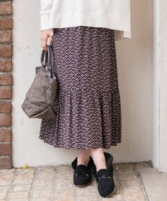 S size ONWARD(小さいサイズ) / エスサイズオンワード ミニ・ひざ丈スカート | 【L'aube】アンティークフラワーロング スカート