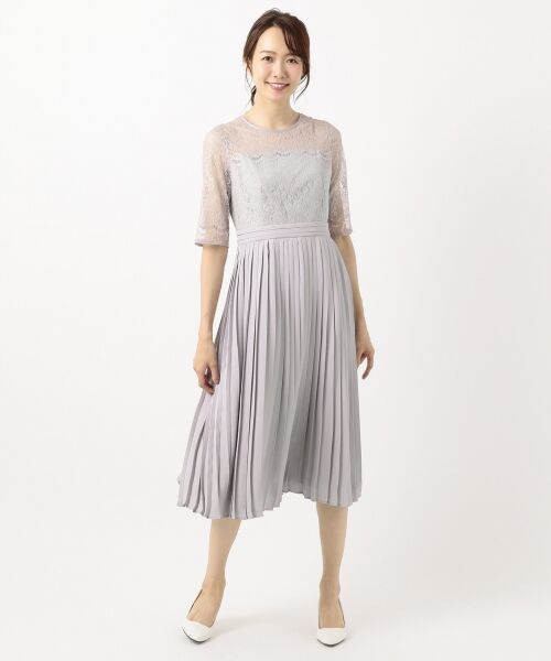 S size ONWARD(小さいサイズ) / エスサイズオンワード ドレス | 【洗える】エアリープリーツコンビ ドレス | 詳細3