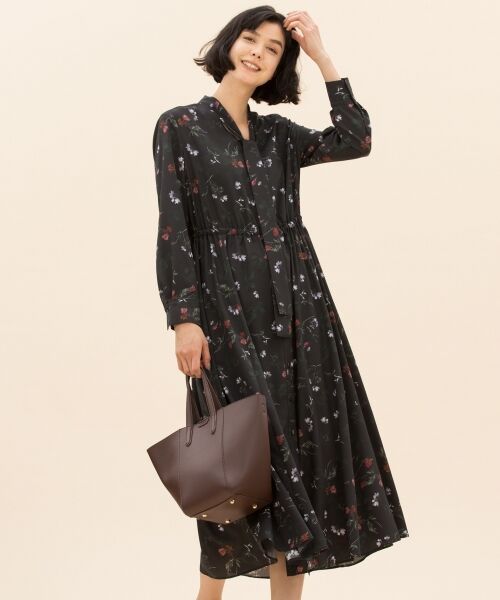 セール Mi Molletコラボ プラントフラワープリント シャツワンピース ミニ丈 ひざ丈ワンピース S Size Onward 小さいサイズ エスサイズオンワード ファッション通販 タカシマヤファッションスクエア