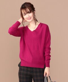 S size ONWARD(小さいサイズ) / エスサイズオンワード ニット・セーター | ウールブレンドVネック ニット