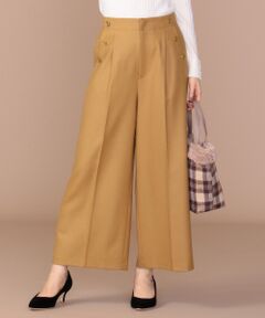 S size ONWARD(小さいサイズ) / エスサイズオンワード その他パンツ | フロントボタン ワイドパンツ