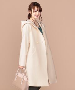 S size ONWARD(小さいサイズ) / エスサイズオンワード その他アウター | 【WEB限定カラー有】フーデットソフトメルトン ロングコート