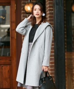 S size ONWARD(小さいサイズ) / エスサイズオンワード その他アウター | 【WEB限定カラー有】フーデットソフトメルトン ロングコート