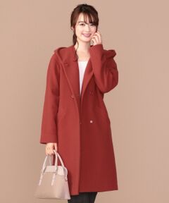 S size ONWARD(小さいサイズ) / エスサイズオンワード その他アウター | 【WEB限定カラー有】フーデットソフトメルトン ロングコート