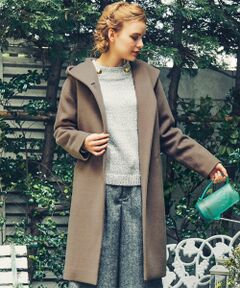 S size ONWARD(小さいサイズ) / エスサイズオンワード その他アウター | 【WEB限定カラー有】フーデットソフトメルトン ロングコート