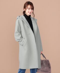 S size ONWARD(小さいサイズ) / エスサイズオンワード その他アウター | 【WEB限定カラー有】フーデットソフトメルトン ロングコート