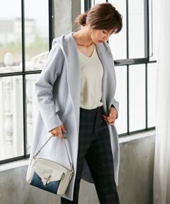 S size ONWARD(小さいサイズ) / エスサイズオンワード その他アウター | 【WEB限定カラー有】フーデットソフトメルトン ロングコート