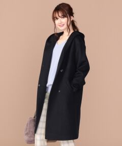 S size ONWARD(小さいサイズ) / エスサイズオンワード その他アウター | 【WEB限定カラー有】フーデットソフトメルトン ロングコート