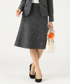 S size ONWARD(小さいサイズ) / エスサイズオンワード ミニ・ひざ丈スカート | 【セットアップ対応】リップルボーダーストレッチ スカート