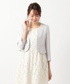 S size ONWARD(小さいサイズ) / エスサイズオンワード ノーカラージャケット | 【洗える】ノーカラーボレロ ジャケット