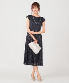 S size ONWARD(小さいサイズ) / エスサイズオンワード ドレス | 【洗える】フルールレースプリーツ ドレス