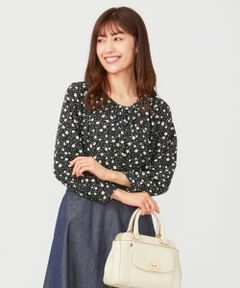 S size ONWARD(小さいサイズ) / エスサイズオンワード トップス | 【洗える】フラワードットプリント ブラウス