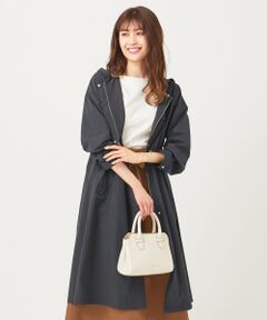 S size ONWARD(小さいサイズ) / エスサイズオンワード ミリタリージャケット・コート | 【洗える】ロングギャザーライト モッズコート