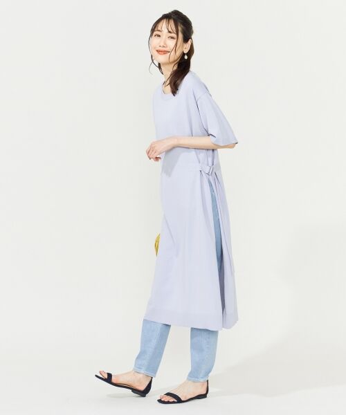 セール 洗える H Tcotton スリットワンピース ロング マキシ丈ワンピース S Size Onward 小さいサイズ エスサイズオンワード ファッション通販 タカシマヤファッションスクエア