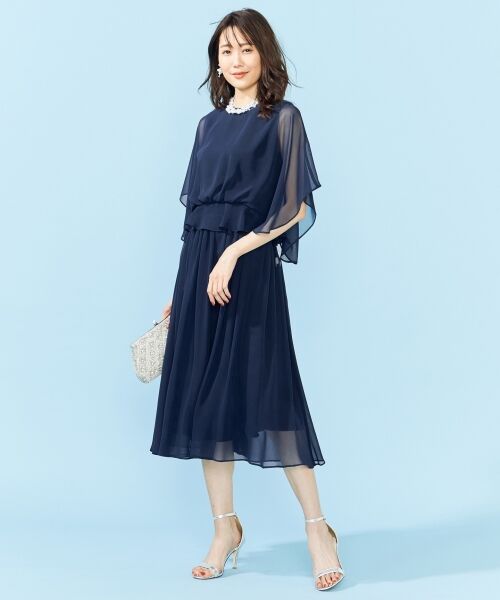 セール Prier 2way キモノスリーブフレアワンピース ドレス S Size Onward 小さいサイズ エスサイズオンワード ファッション通販 タカシマヤファッションスクエア