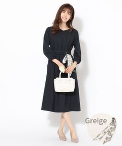 S size ONWARD(小さいサイズ) / エスサイズオンワード ミニ丈・ひざ丈ワンピース | 【WEB限定色あり】スカーフポイントベルト ワンピース