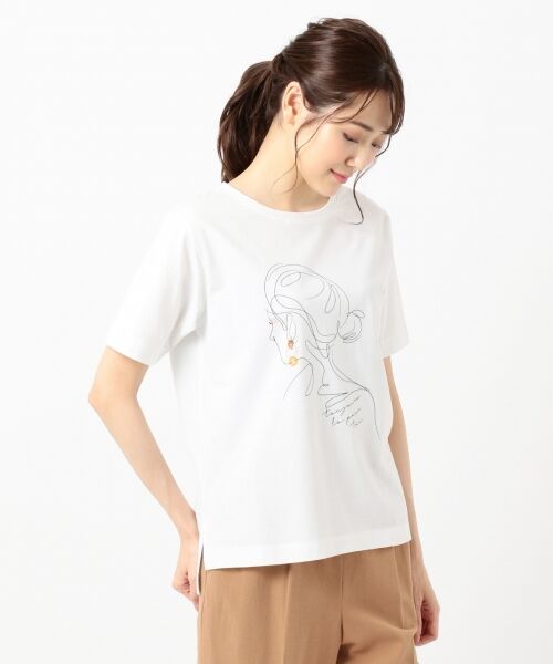 S size ONWARD(小さいサイズ) / エスサイズオンワード Tシャツ | 【ecolofriend】アートプリント Ｔシャツ レディ | 詳細4