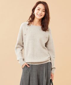 S size ONWARD(小さいサイズ) / エスサイズオンワード ニット・セーター | 【洗える】ミドルゲージボタンポイント ニット