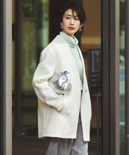 セール マガジン掲載 ダブルクロスベロア Vカラーコート 番号l33 その他アウター S Size Onward 小さいサイズ エスサイズオンワード ファッション通販 タカシマヤファッションスクエア