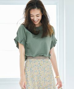 S size ONWARD(小さいサイズ) / エスサイズオンワード カットソー | 【UVケア】ヒーリングカラー タックスリーブ Tシャツ