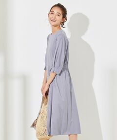 S size ONWARD(小さいサイズ) / エスサイズオンワード ロング・マキシ丈ワンピース | 【洗える】ウエストシャーリング ワンピース