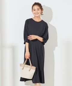 S size ONWARD(小さいサイズ) / エスサイズオンワード ロング・マキシ丈ワンピース | 【洗える】ウエストシャーリング ワンピース